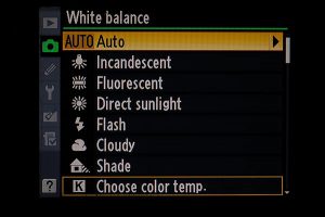 White balance แสงสมดุลสีขาว